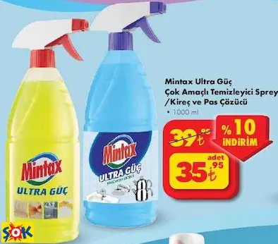 MİNTAX ULTRA GÜÇ ÇOK AMAÇLI TEMİZLEYİCİ SPREY MİNTAX ULTRA GÜÇ ÇOK AMAÇLI TEMİZLEYİCİ SPREY